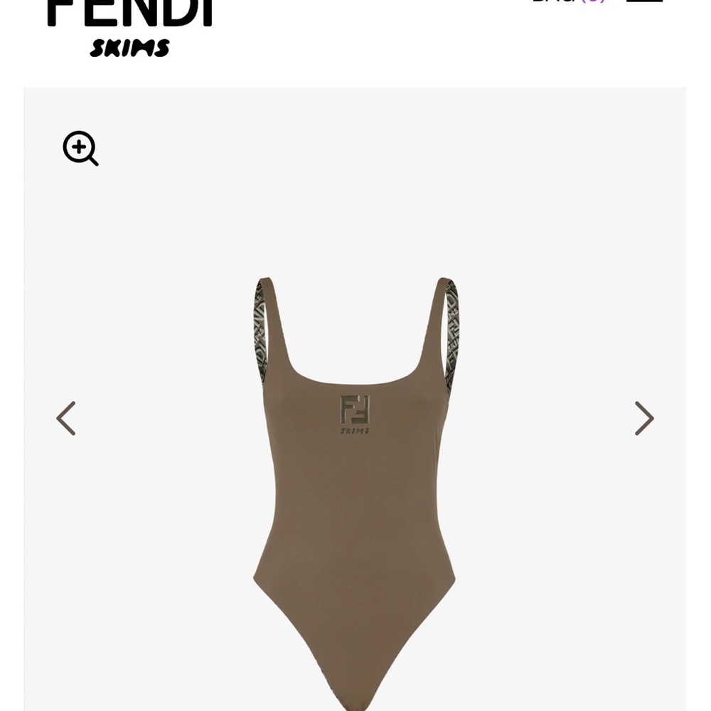 Fendi Skims Reversible One Piece Swimsuit Bodysuit - Picture 7 of 9